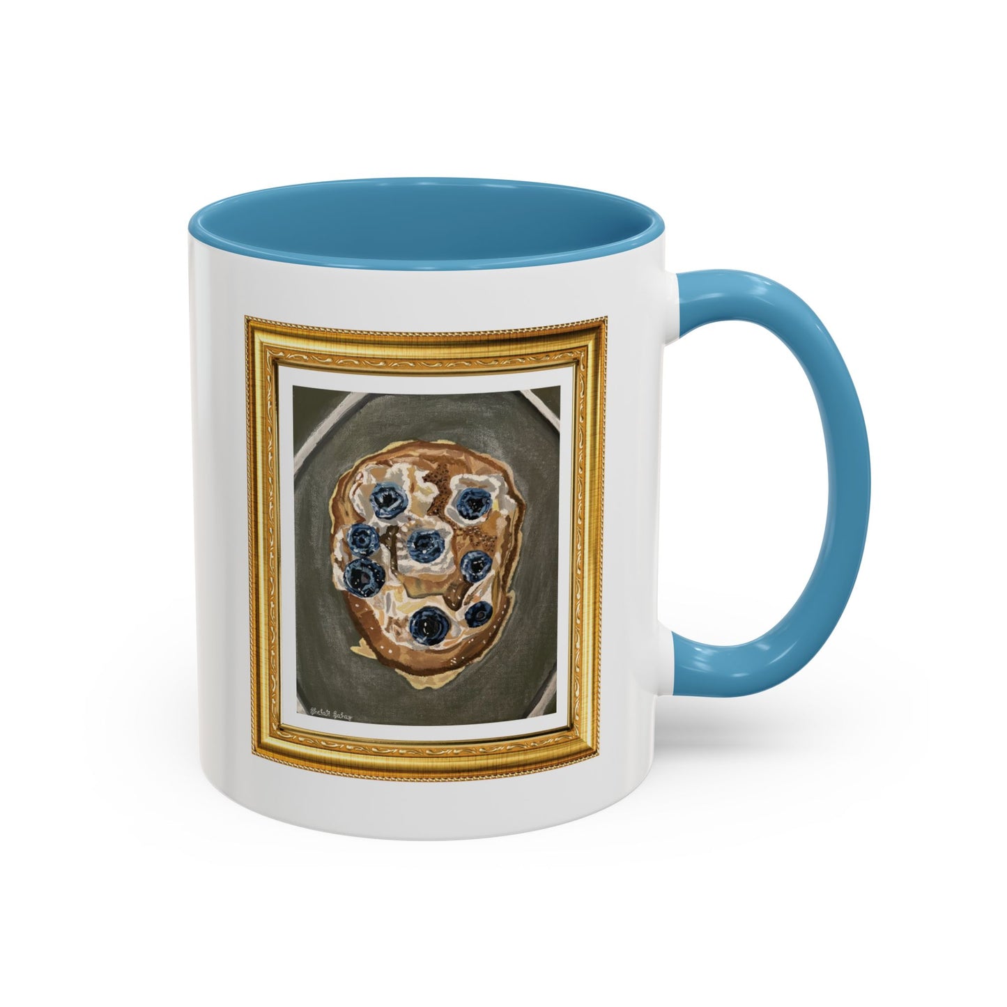 Happy Blueberry Pancake | Accent Coffee Mug (11, 15oz)