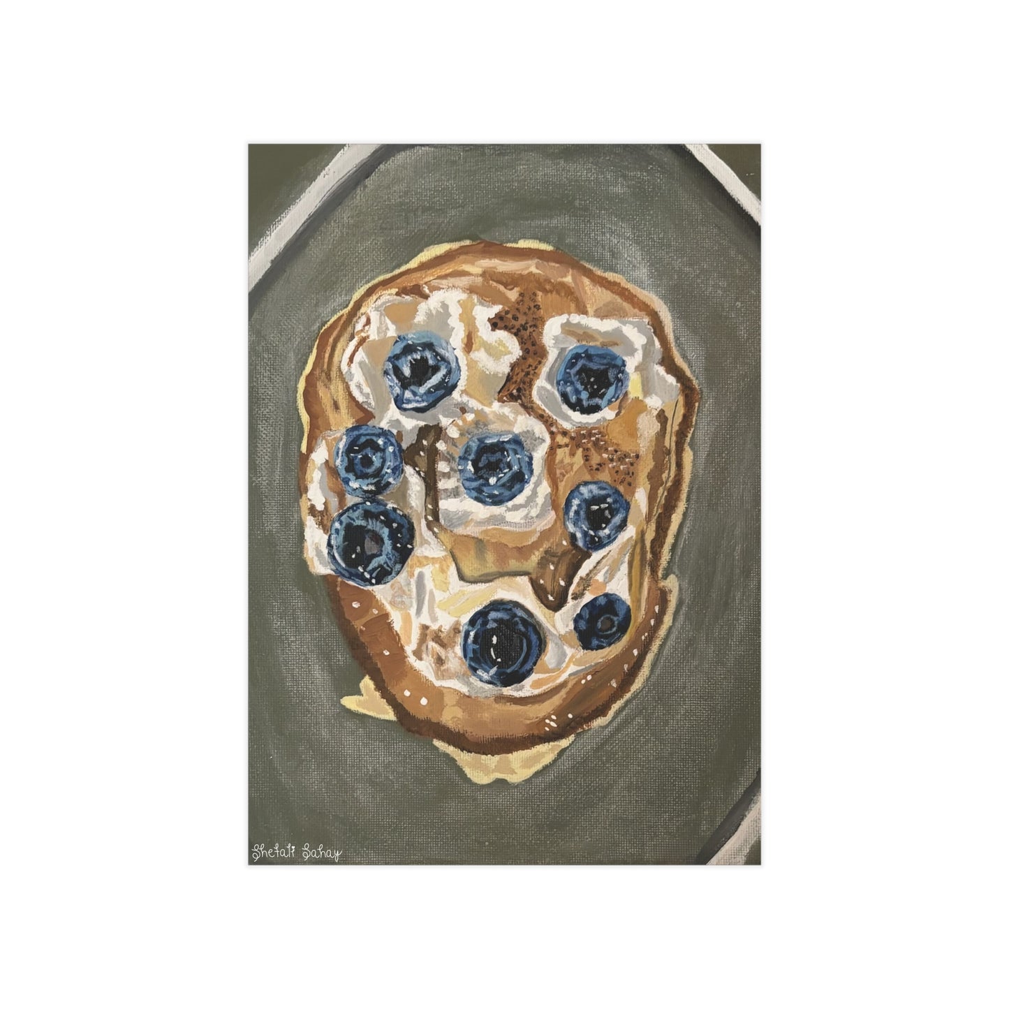 Happy Blueberry Pancake | Unframed Prints