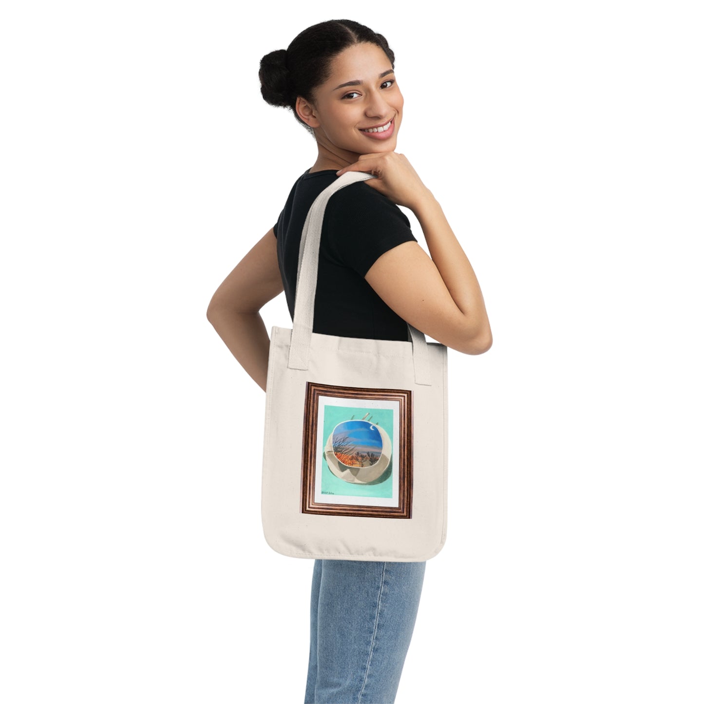 A Cup Of Sunrise | Organic Canvas Tote Bag