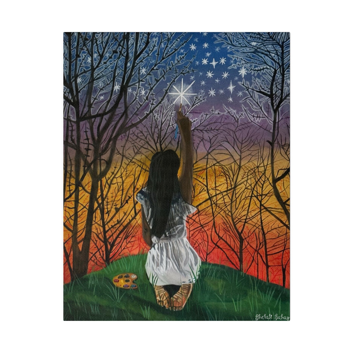 Painting The Stars | Matte Canvas, Stretched, 0.75"