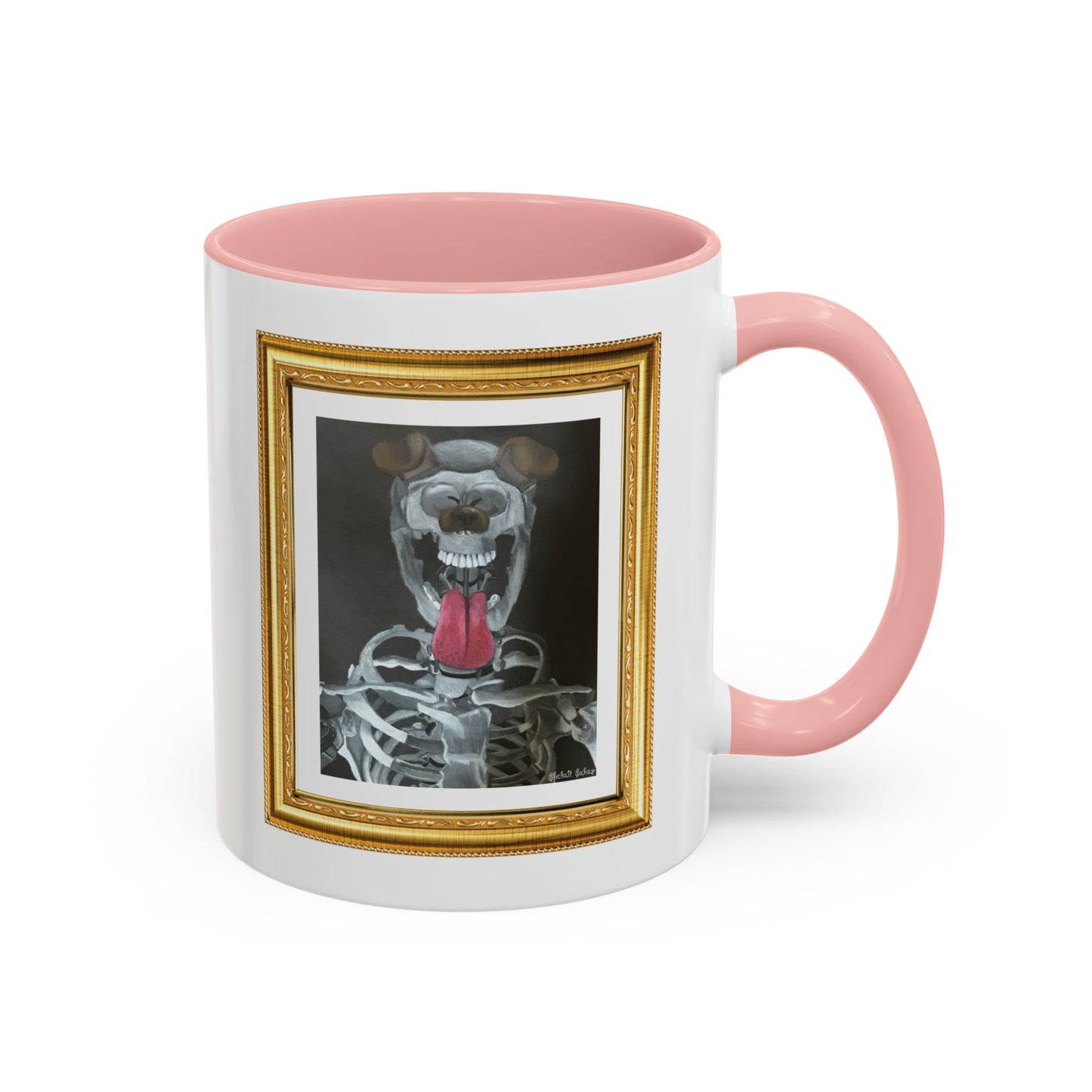 Skeleton Taking A Snapchat Selfie | Accent Coffee Mug (11, 15oz)