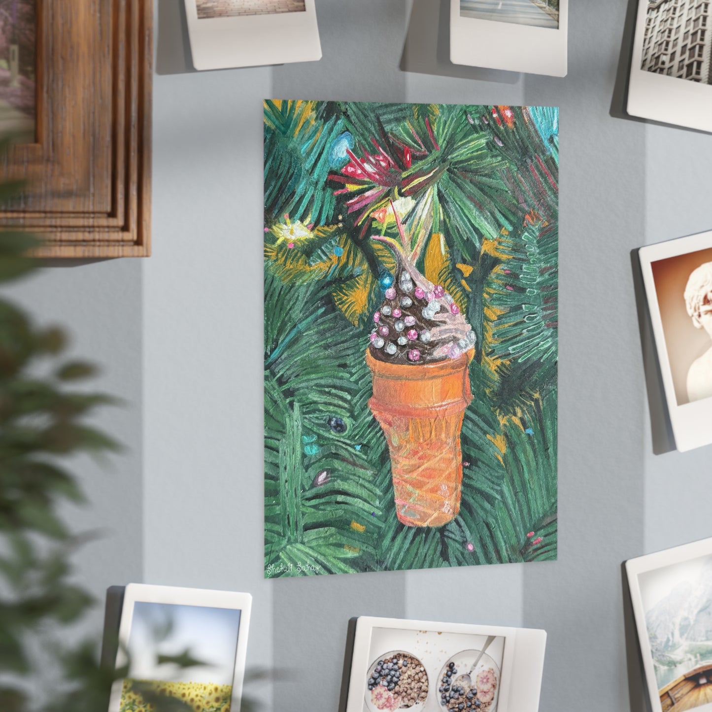 A Lifelike Ice Cream Ornament | Unframed Prints