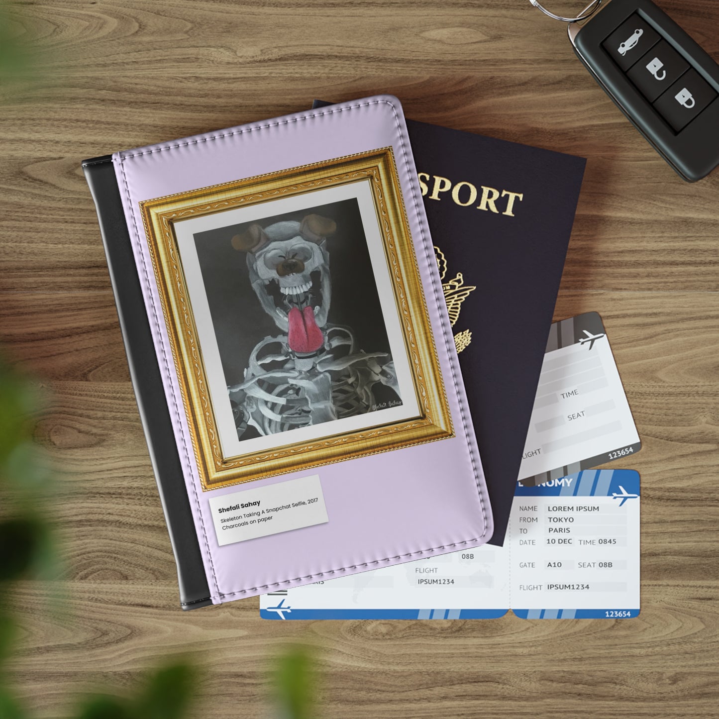 Skeleton Taking A Snapchat Selfie | Passport Cover