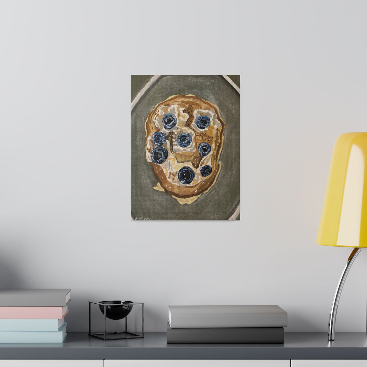 Happy Blueberry Pancake | Matte Canvas, Stretched, 0.75"