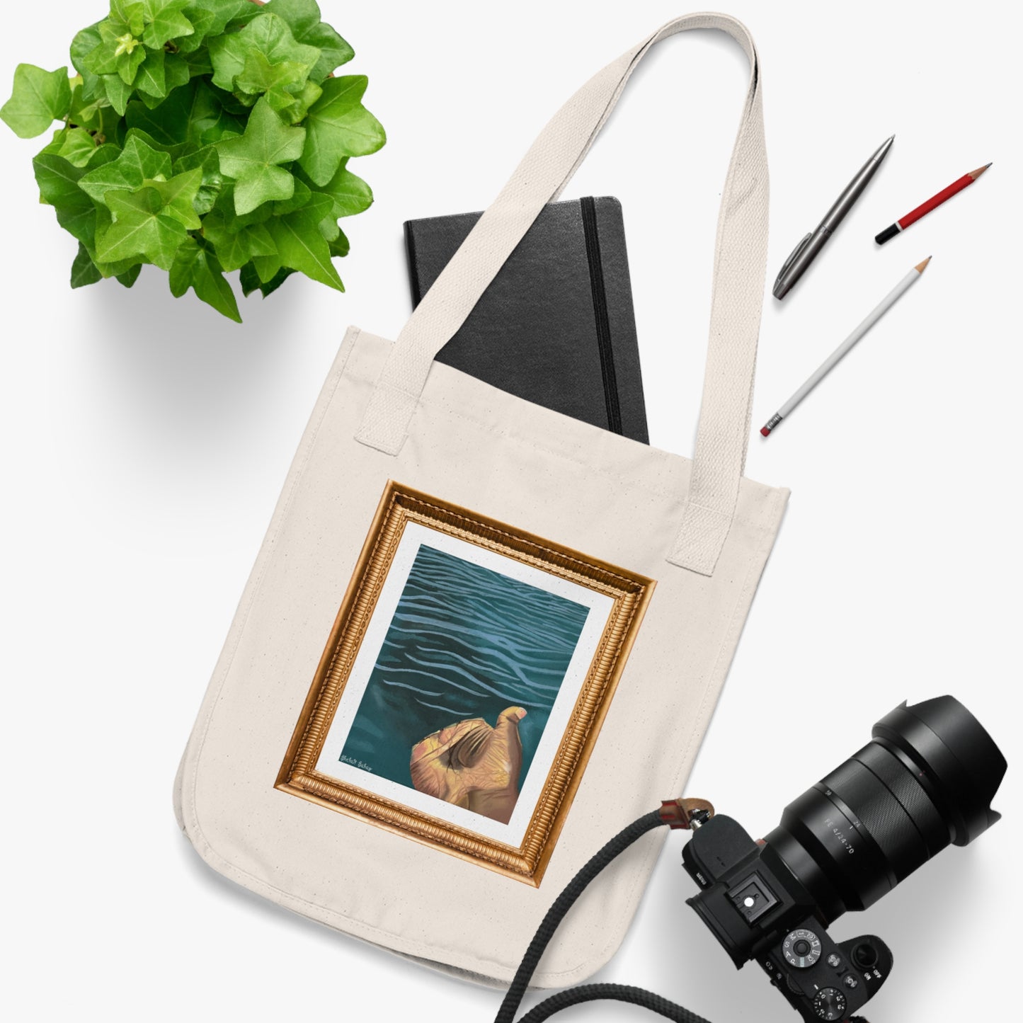 Hand In The Water | Organic Canvas Tote Bag