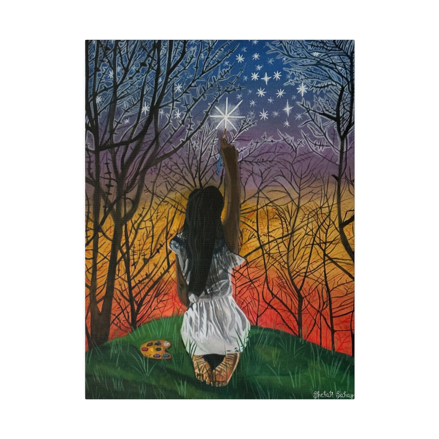 Painting The Stars | Matte Canvas, Stretched, 0.75"