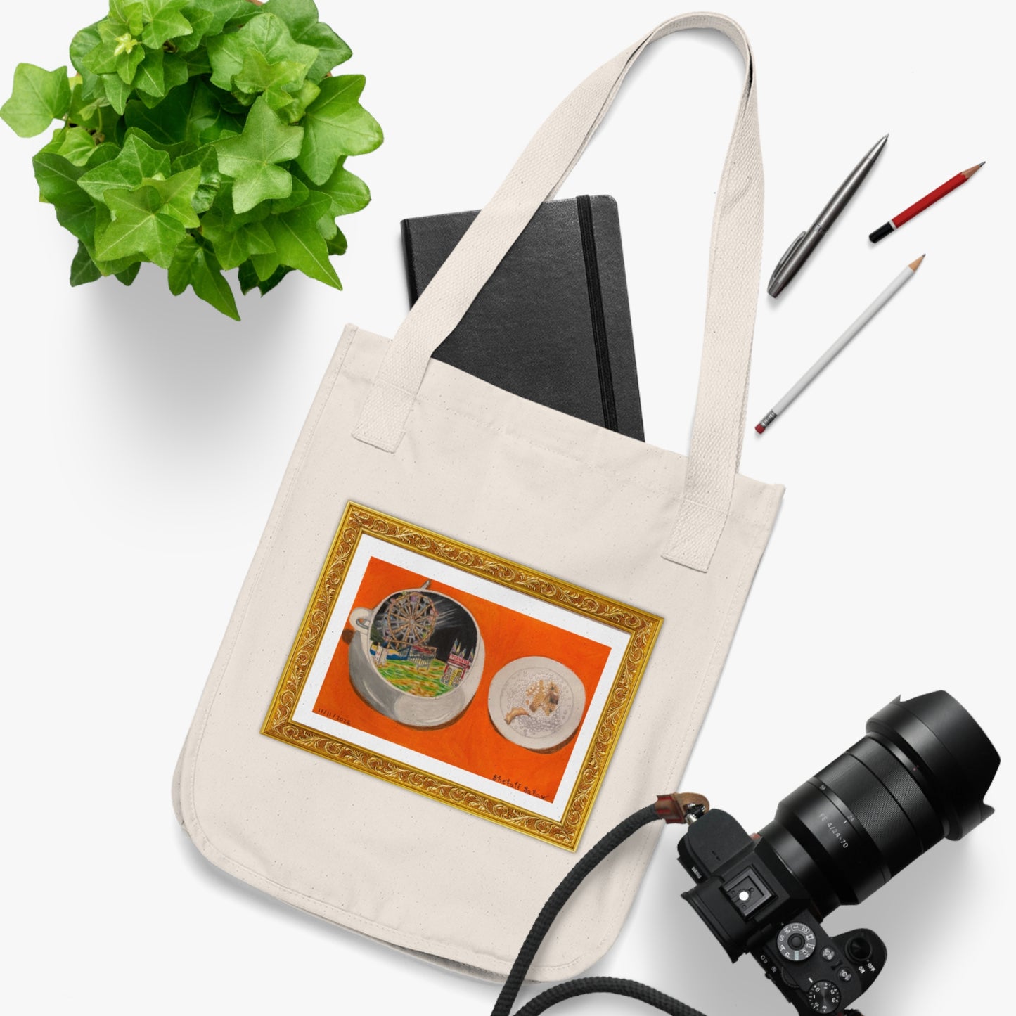 A Cup of Warren Expo with a Side of Fried Oreo | Organic Canvas Tote Bag