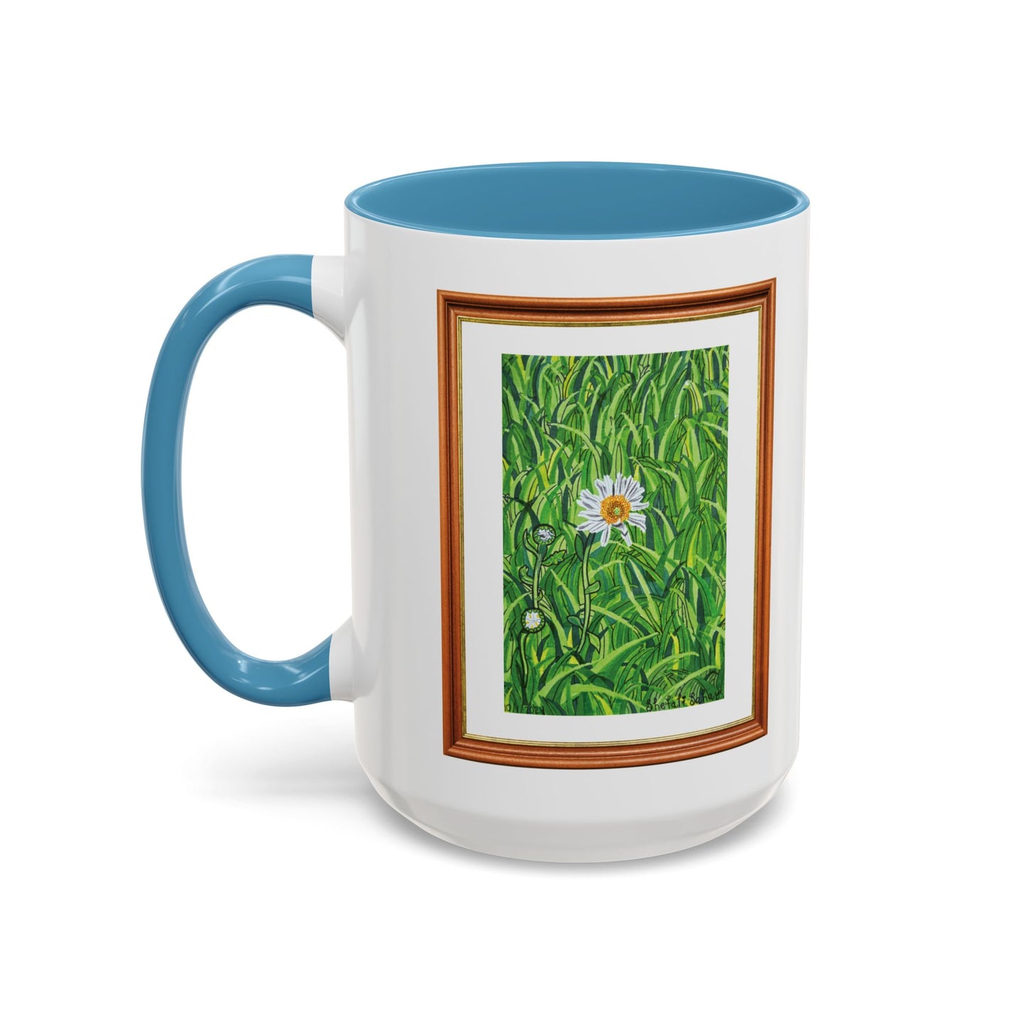 A Daisy In Bloom | Accent Coffee Mug (11, 15oz)