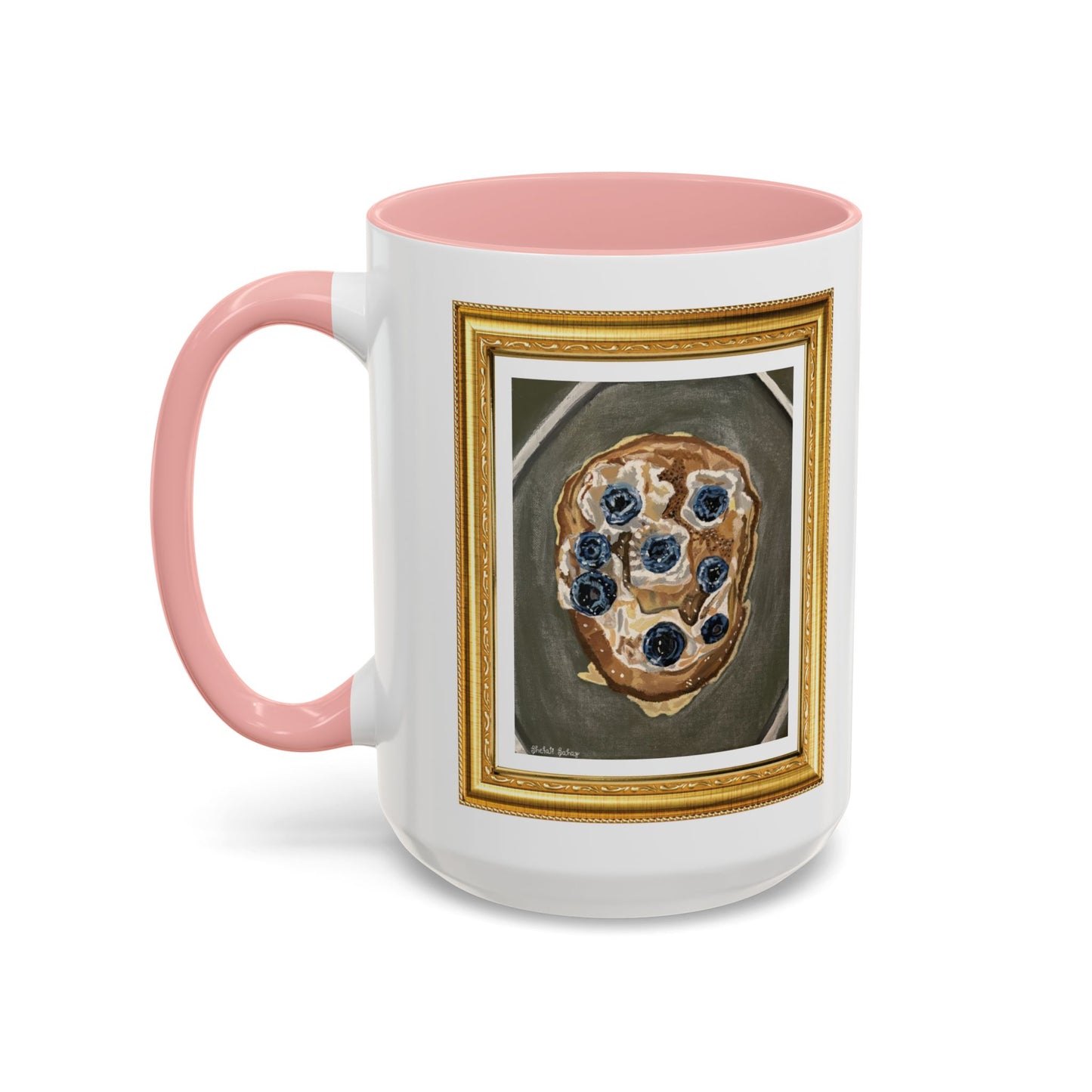 Happy Blueberry Pancake | Accent Coffee Mug (11, 15oz)