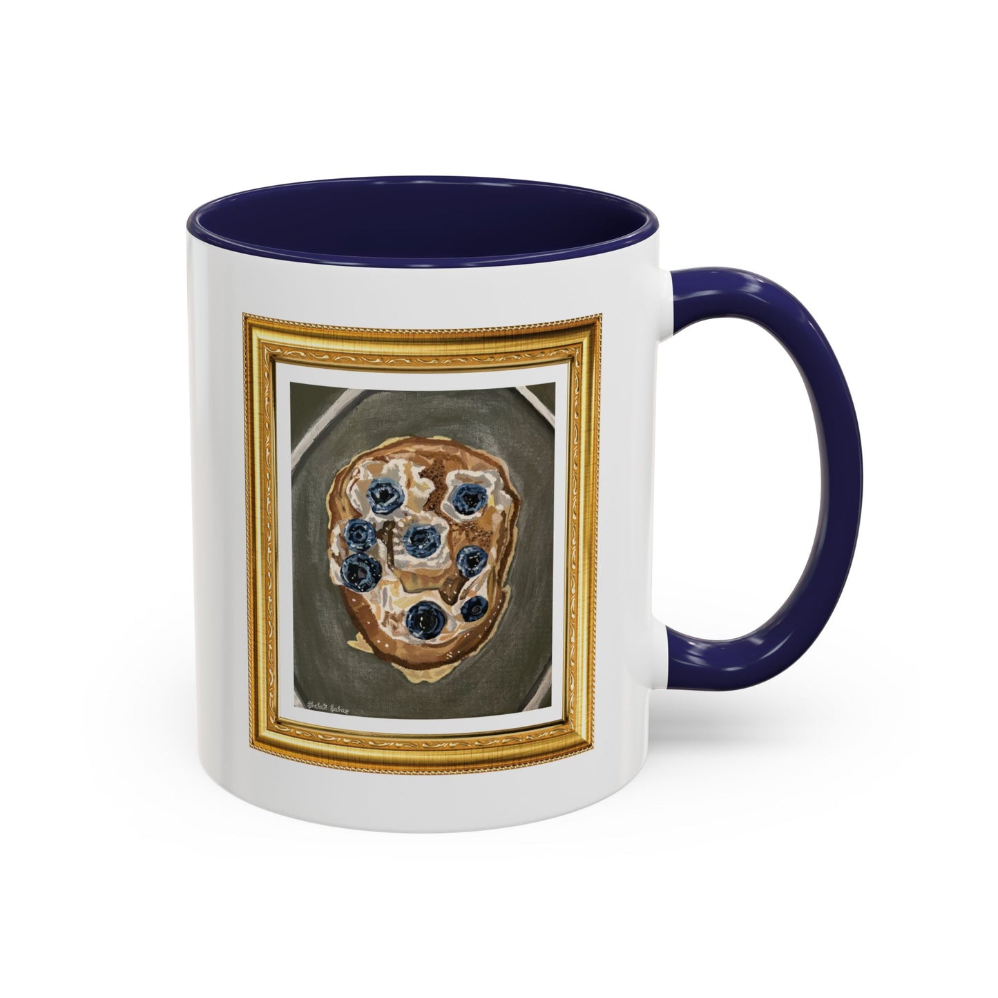 Happy Blueberry Pancake | Accent Coffee Mug (11, 15oz)