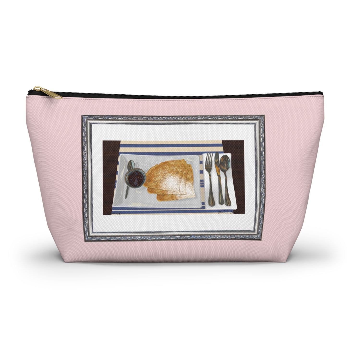 Crepes With Strawberry Bliss | Accessory Pouch w T-bottom