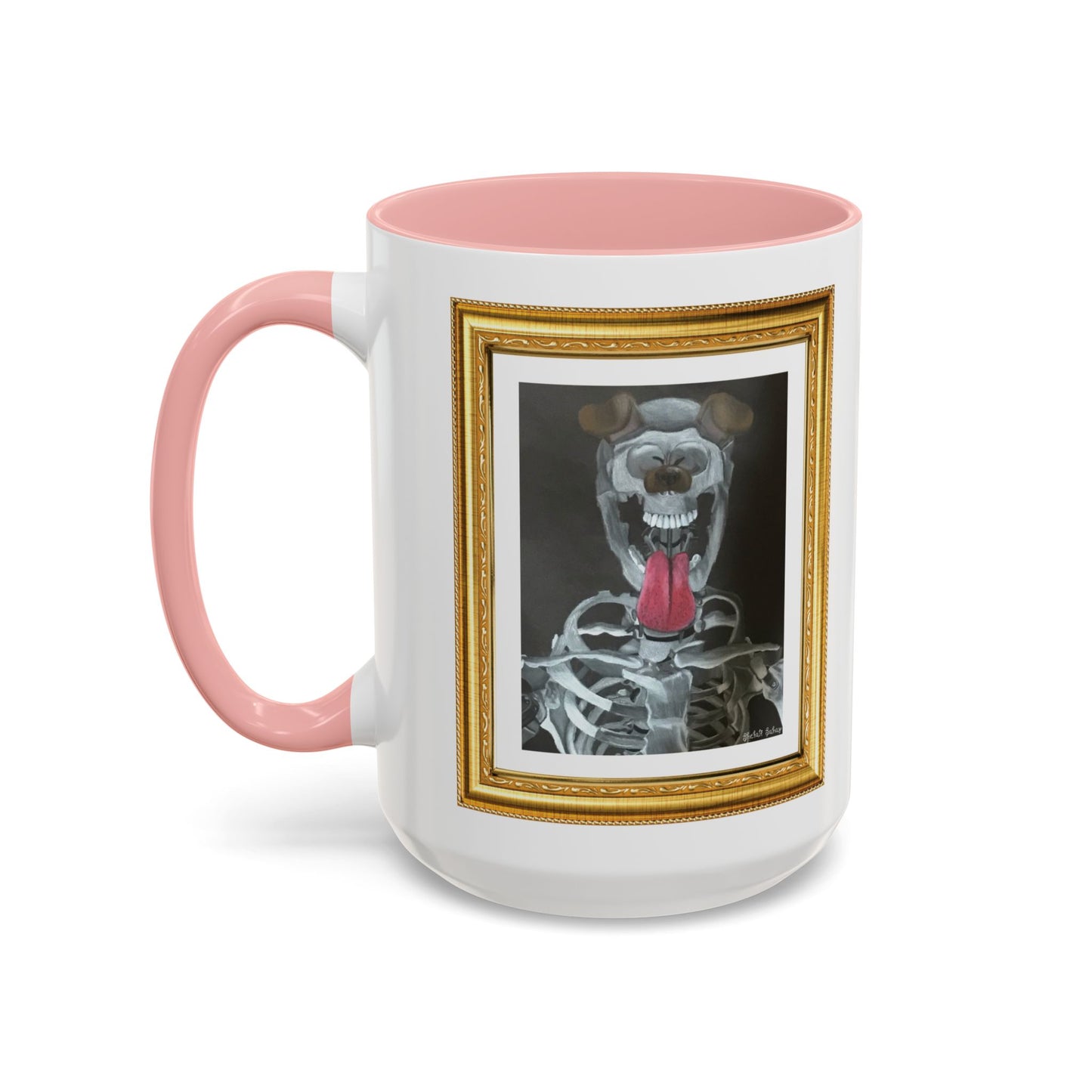 Skeleton Taking A Snapchat Selfie | Accent Coffee Mug (11, 15oz)