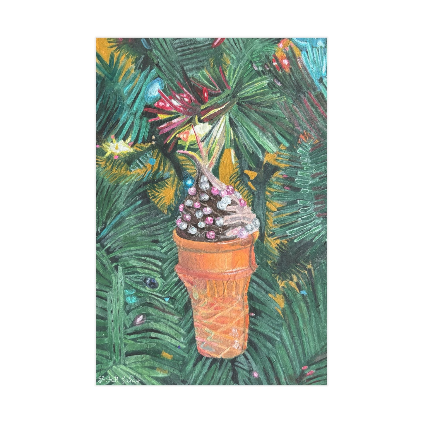 A Lifelike Ice Cream Ornament | Unframed Prints