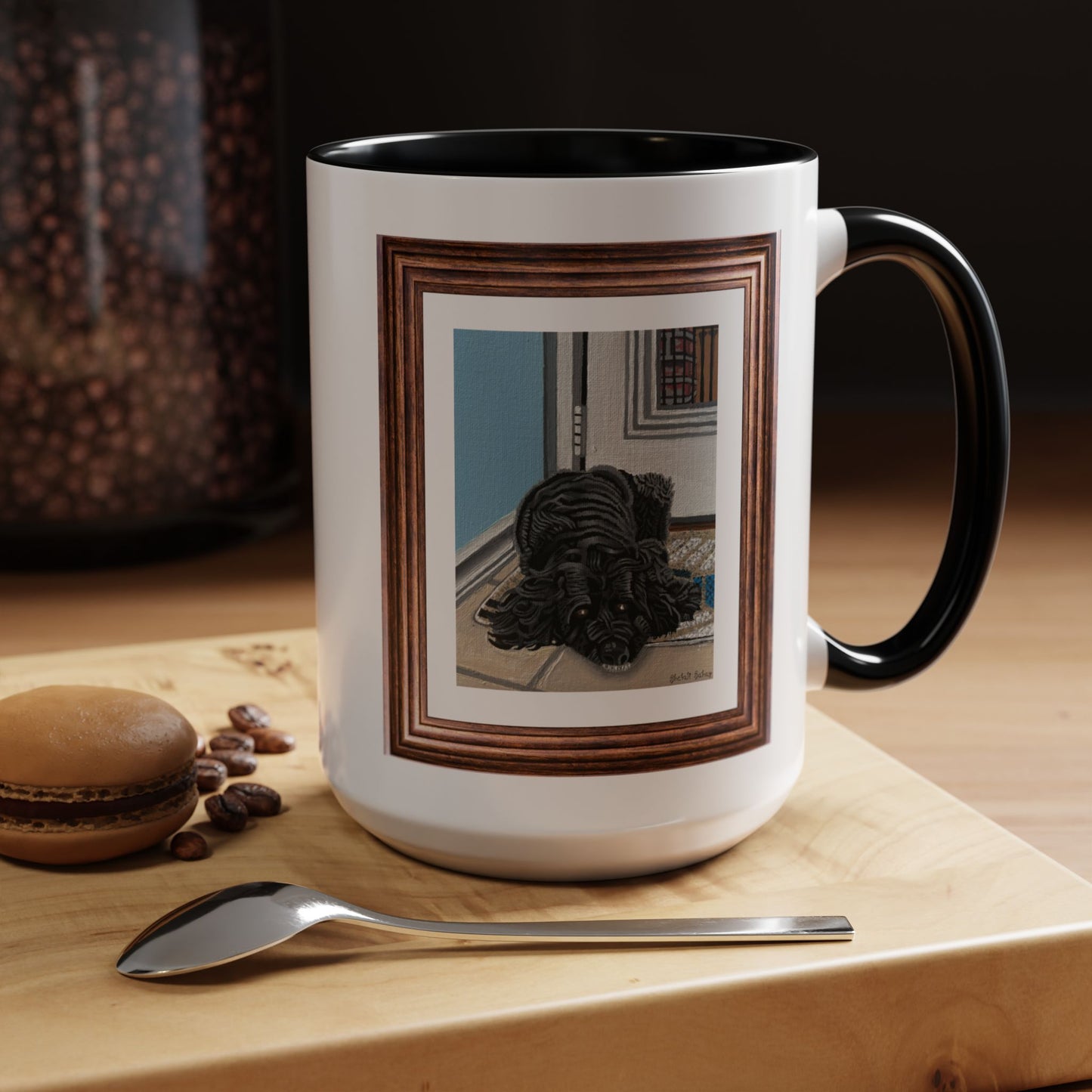 Rocky Chilling On A Corner | Accent Coffee Mug (11, 15oz)