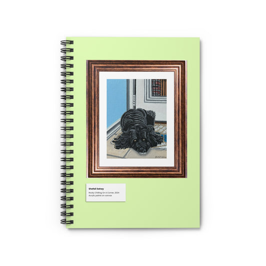 Rocky Chilling On A Corner | Spiral Notebook - Ruled Line