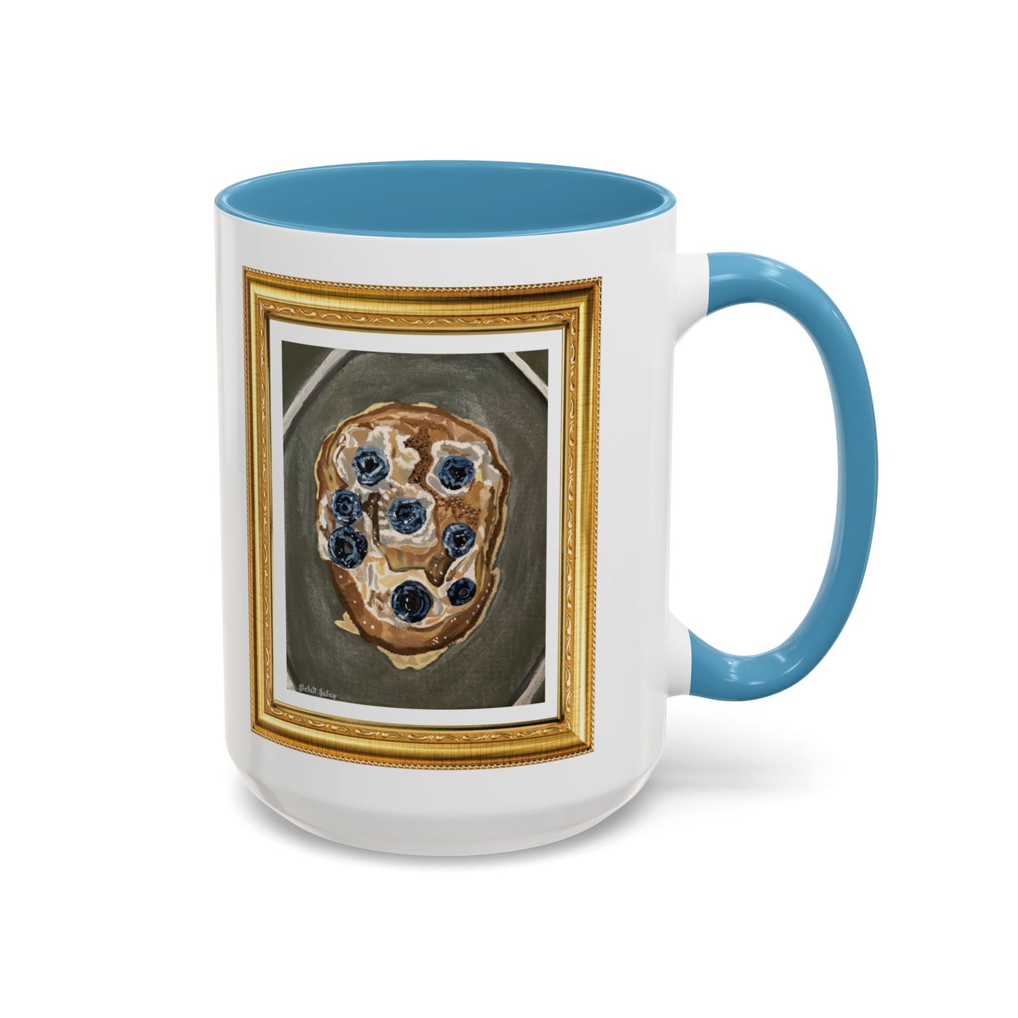 Happy Blueberry Pancake | Accent Coffee Mug (11, 15oz)