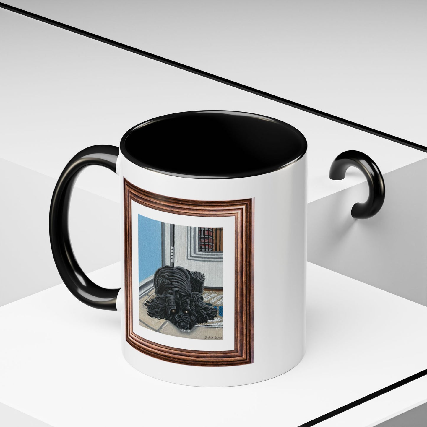 Rocky Chilling On A Corner | Accent Coffee Mug (11, 15oz)