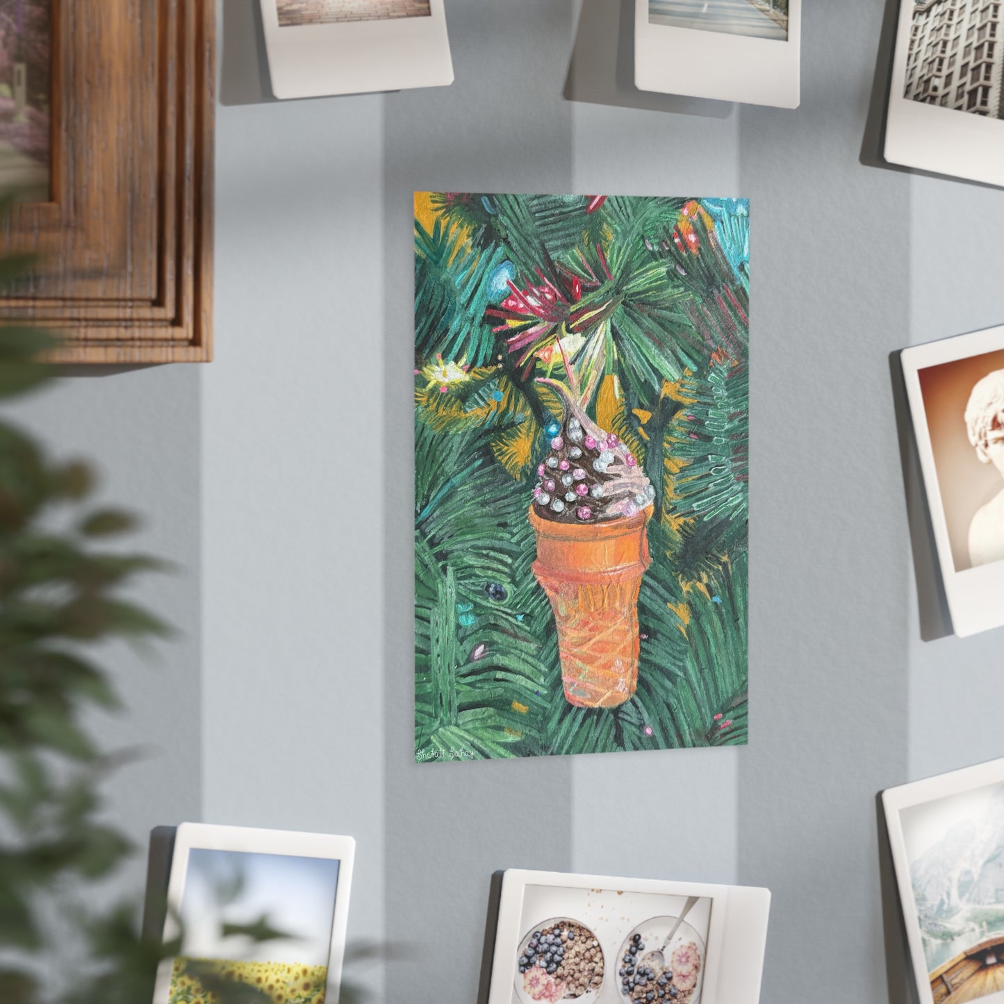 A Lifelike Ice Cream Ornament | Unframed Prints