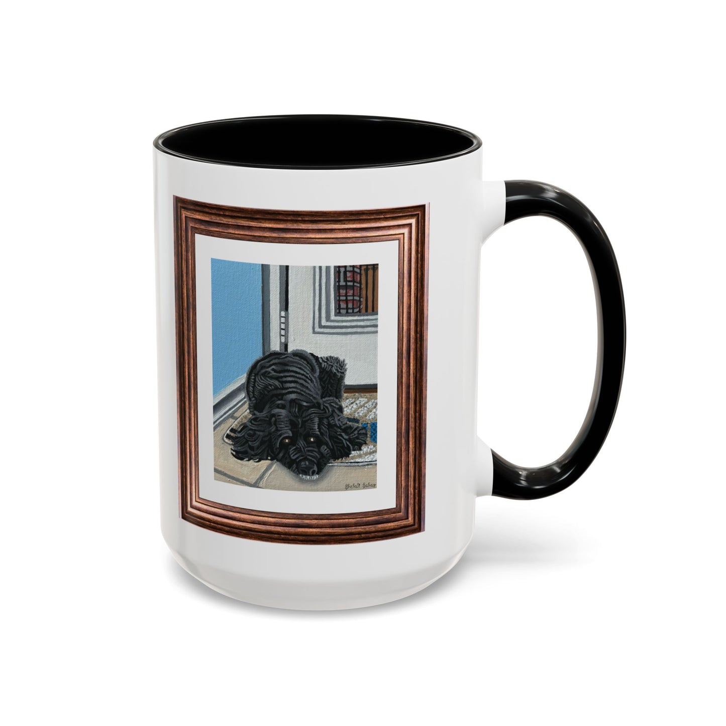 Rocky Chilling On A Corner | Accent Coffee Mug (11, 15oz)