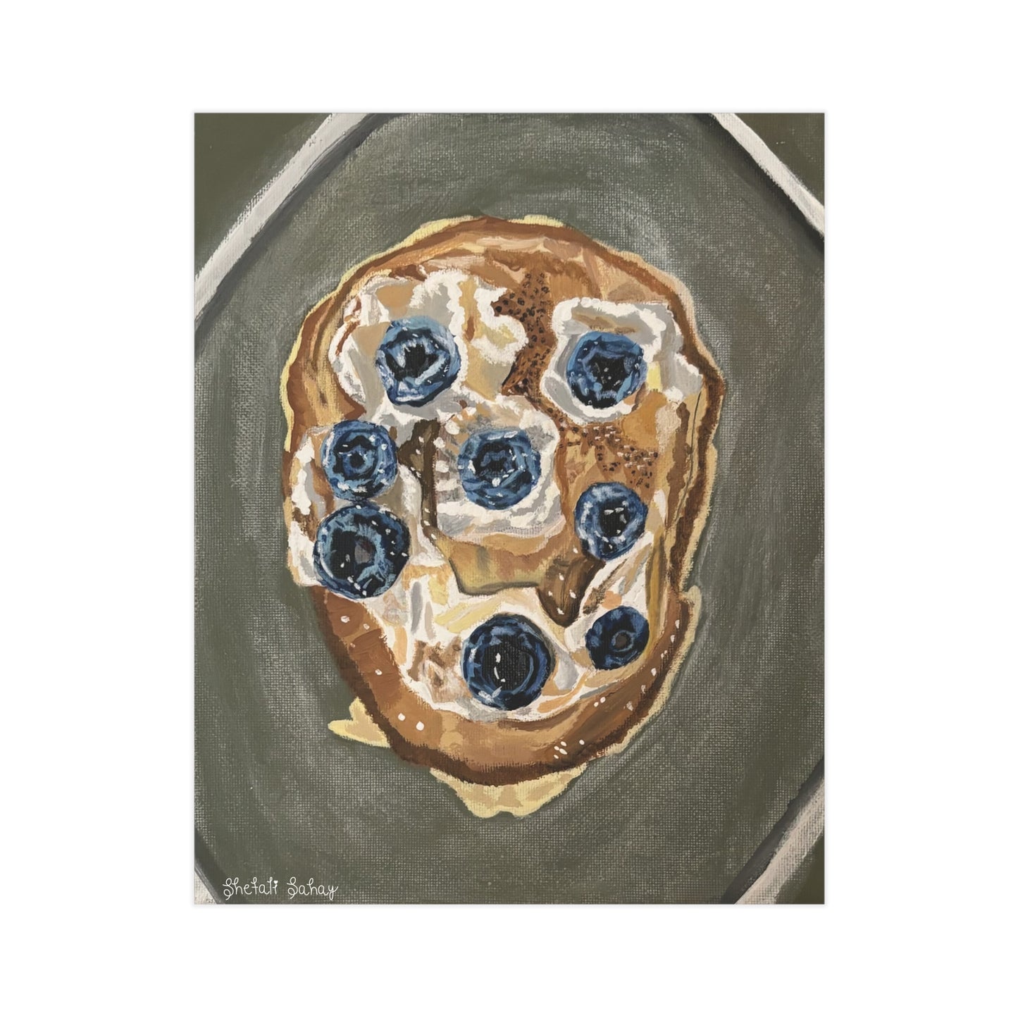 Happy Blueberry Pancake | Unframed Prints