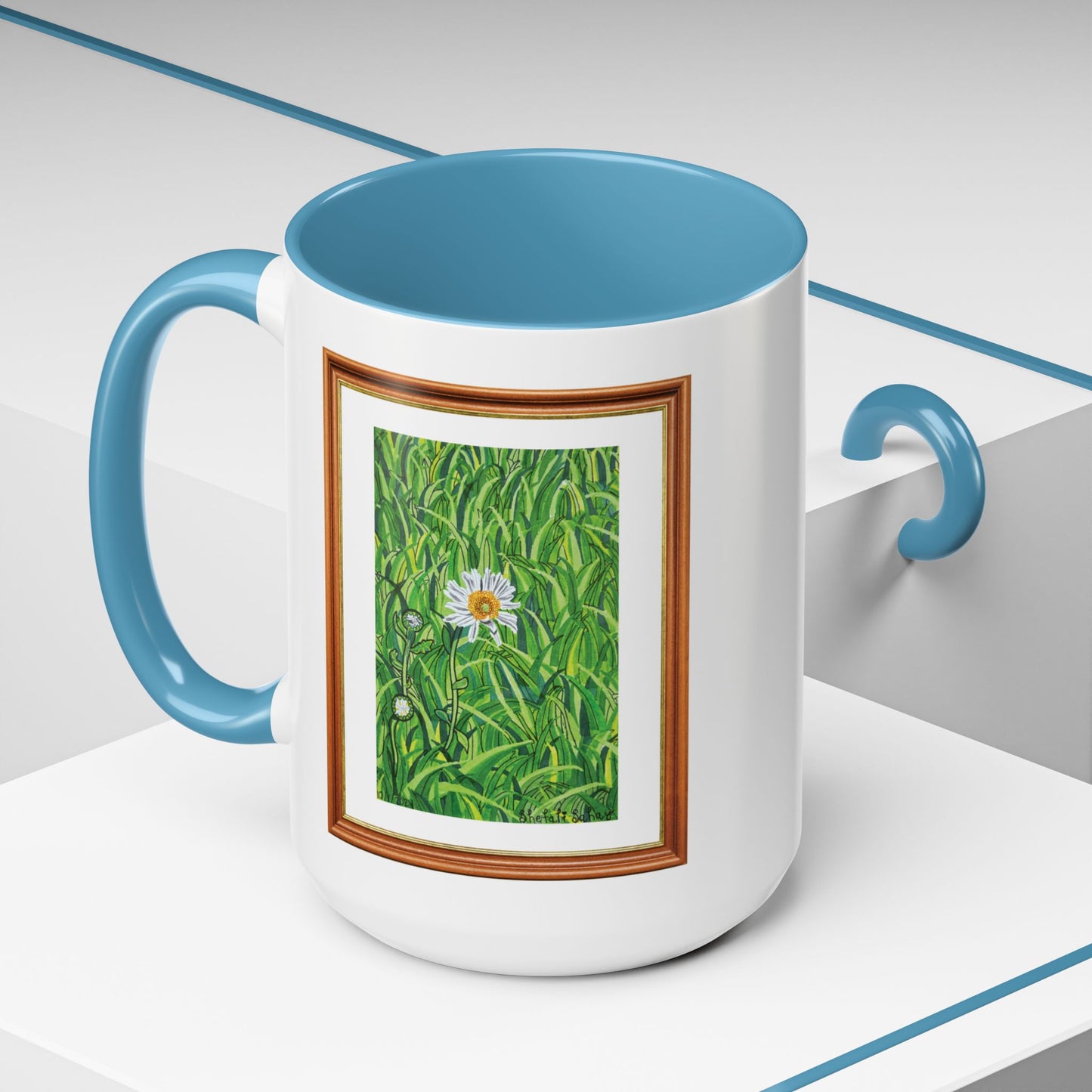 A Daisy In Bloom | Accent Coffee Mug (11, 15oz)