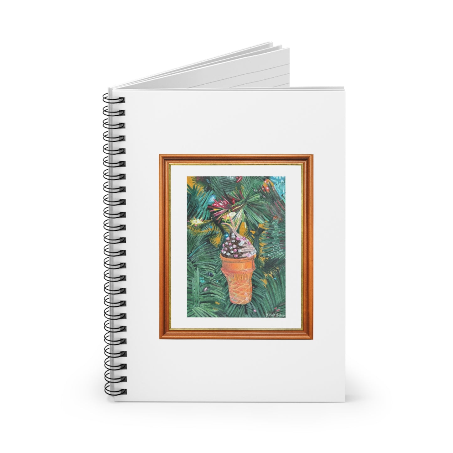 A Lifelike Ice Cream Ornament | Spiral Notebook - Ruled Line