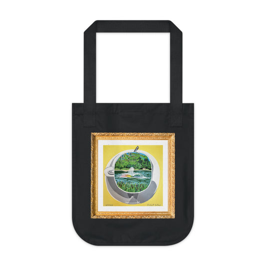 A Cup Of Watchung Lake | Organic Canvas Tote Bag