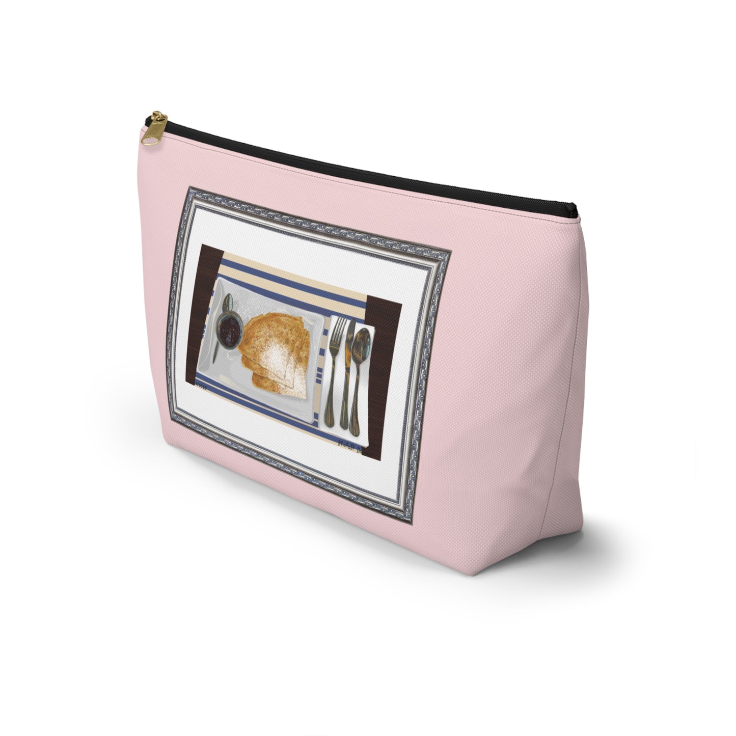 Crepes With Strawberry Bliss | Accessory Pouch w T-bottom