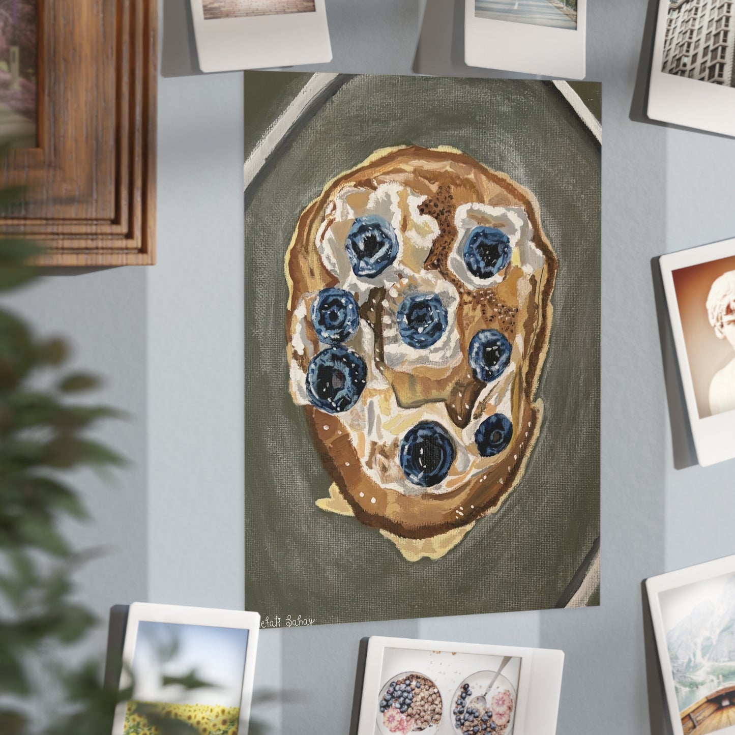 Happy Blueberry Pancake | Unframed Prints