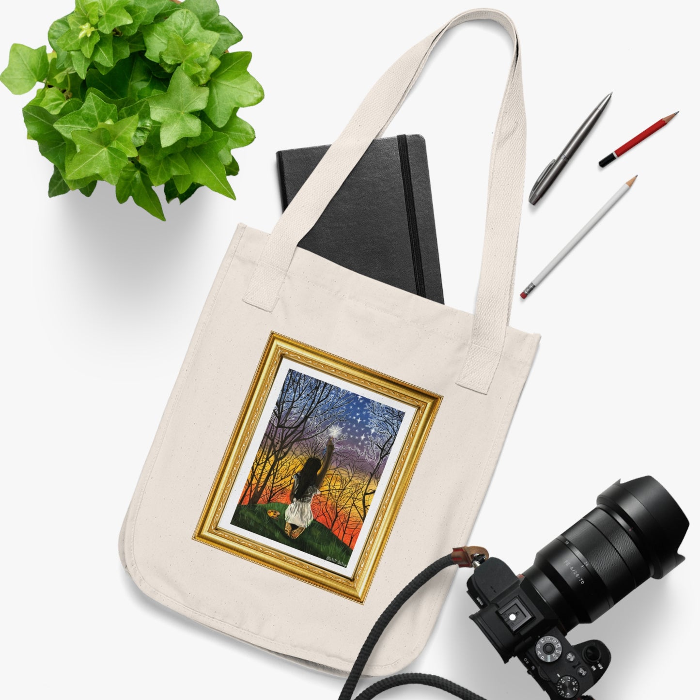 Painting The Stars | Organic Canvas Tote Bag