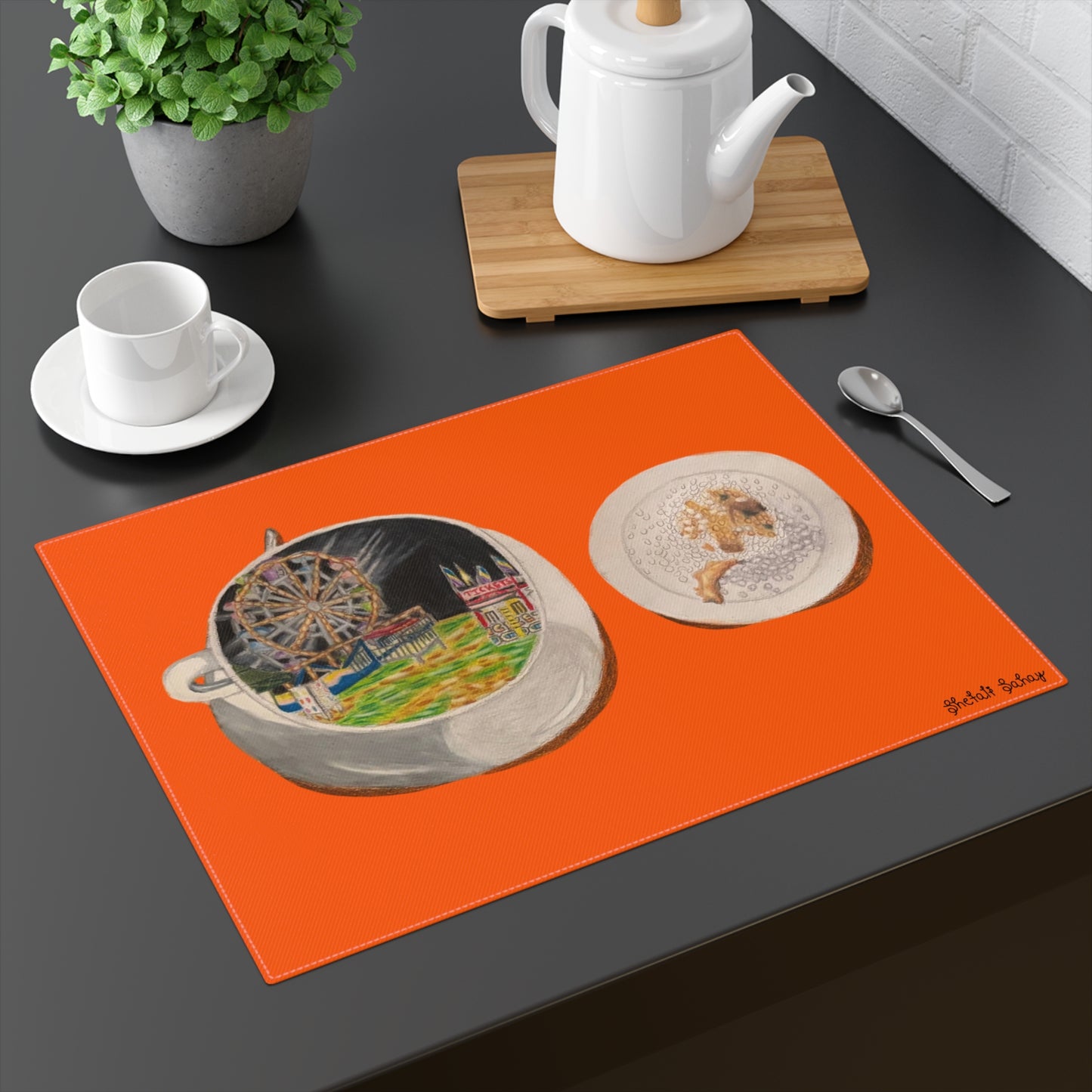 A Cup of Warren Expo with a Side of Fried Oreo | Placemat, 1pc