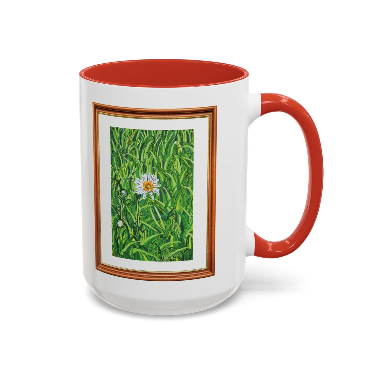 A Daisy In Bloom | Accent Coffee Mug (11, 15oz)