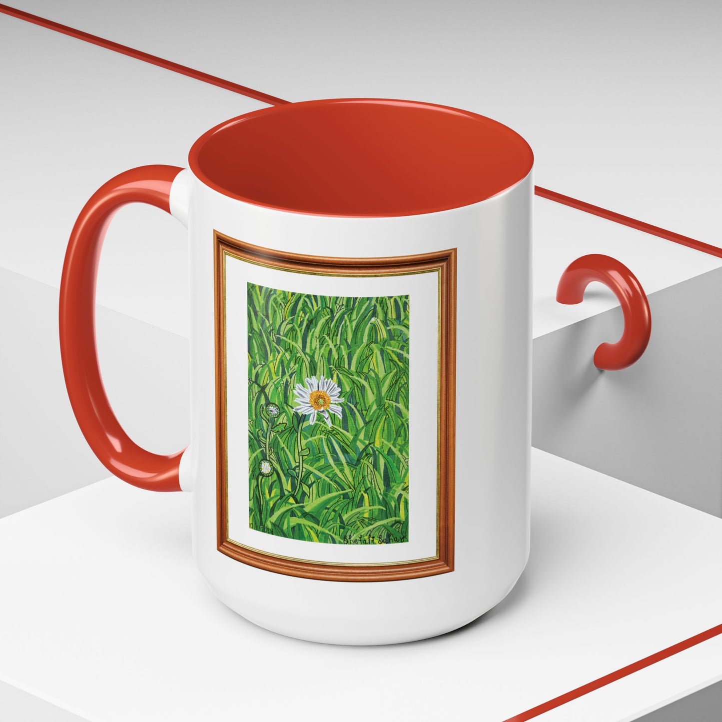 A Daisy In Bloom | Accent Coffee Mug (11, 15oz)