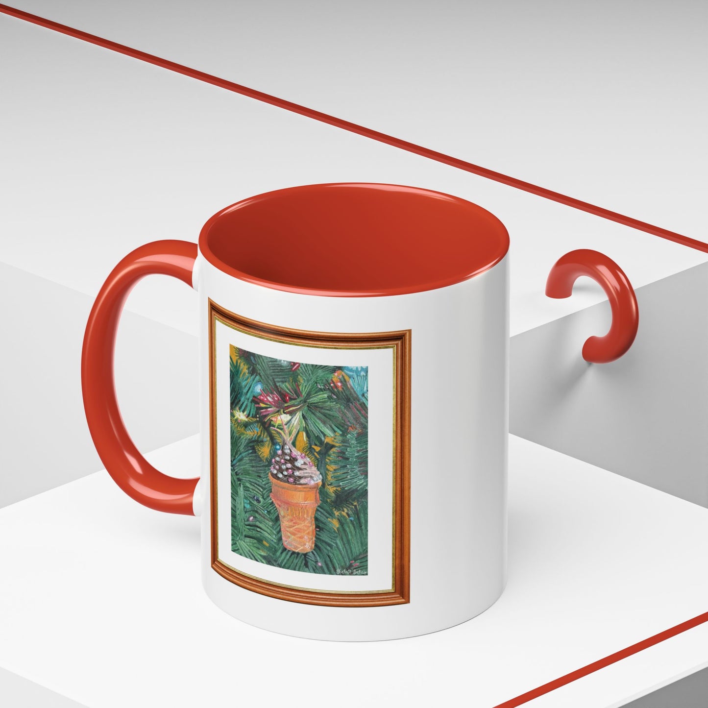 A Lifelike Ice Cream Ornament | Accent Coffee Mug (11, 15oz)