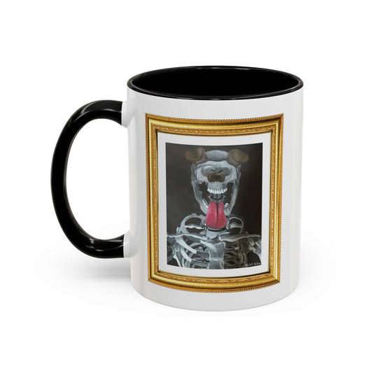 Skeleton Taking A Snapchat Selfie | Accent Coffee Mug (11, 15oz)