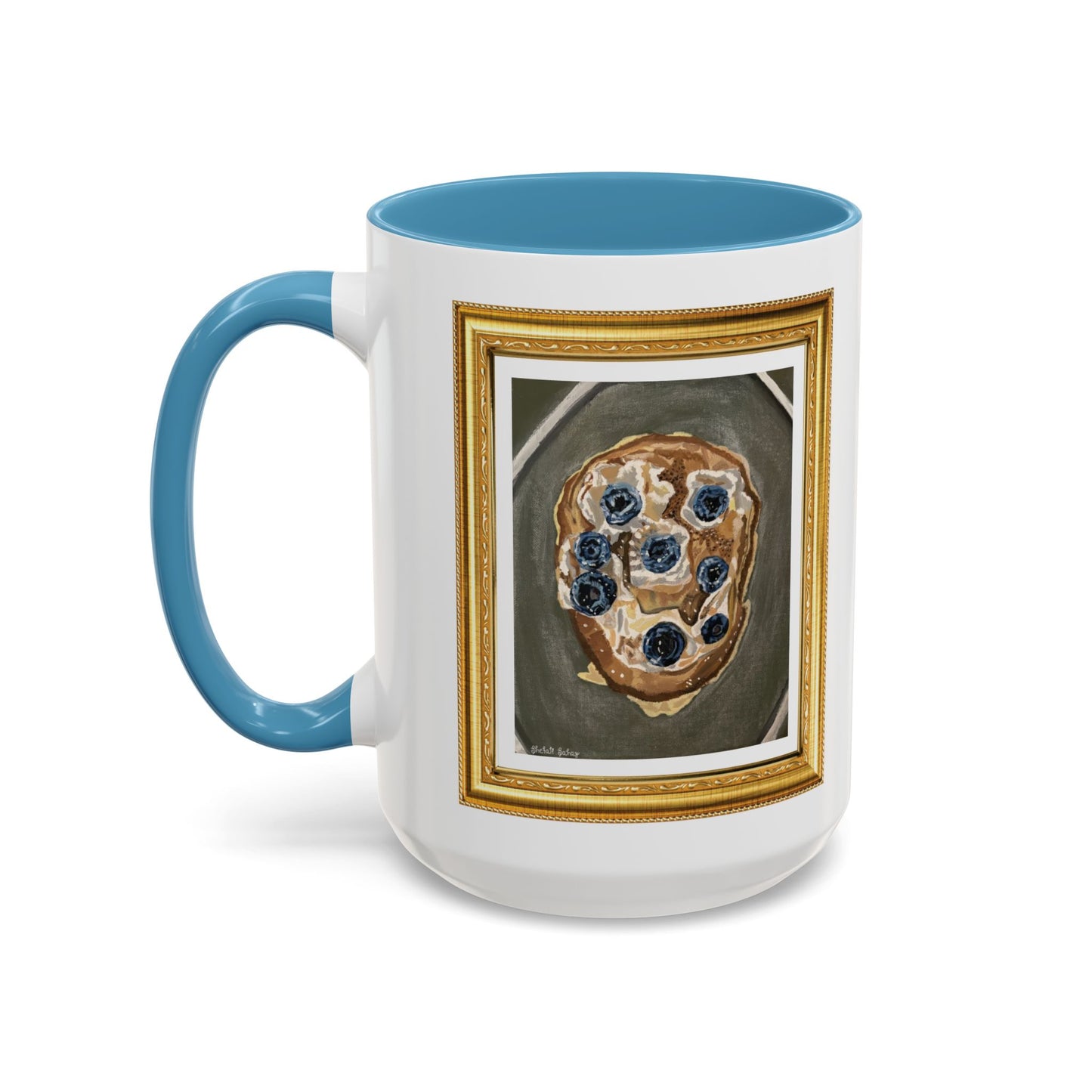 Happy Blueberry Pancake | Accent Coffee Mug (11, 15oz)