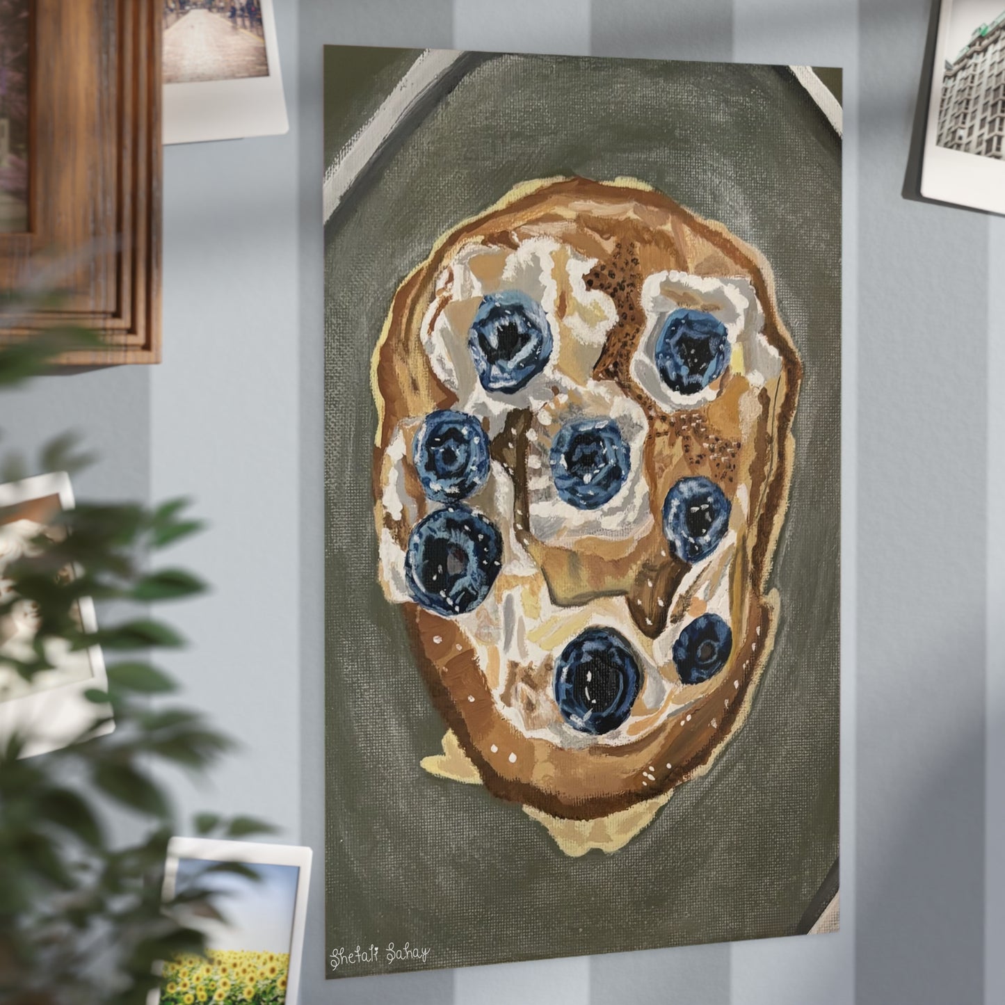 Happy Blueberry Pancake | Unframed Prints