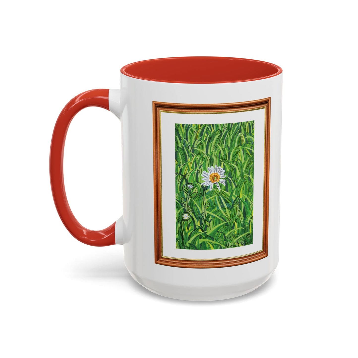 A Daisy In Bloom | Accent Coffee Mug (11, 15oz)