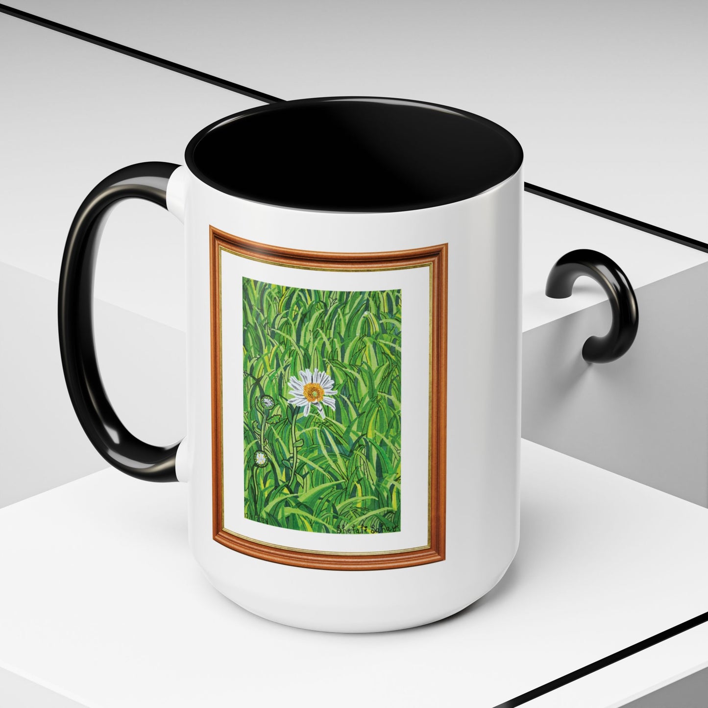 A Daisy In Bloom | Accent Coffee Mug (11, 15oz)