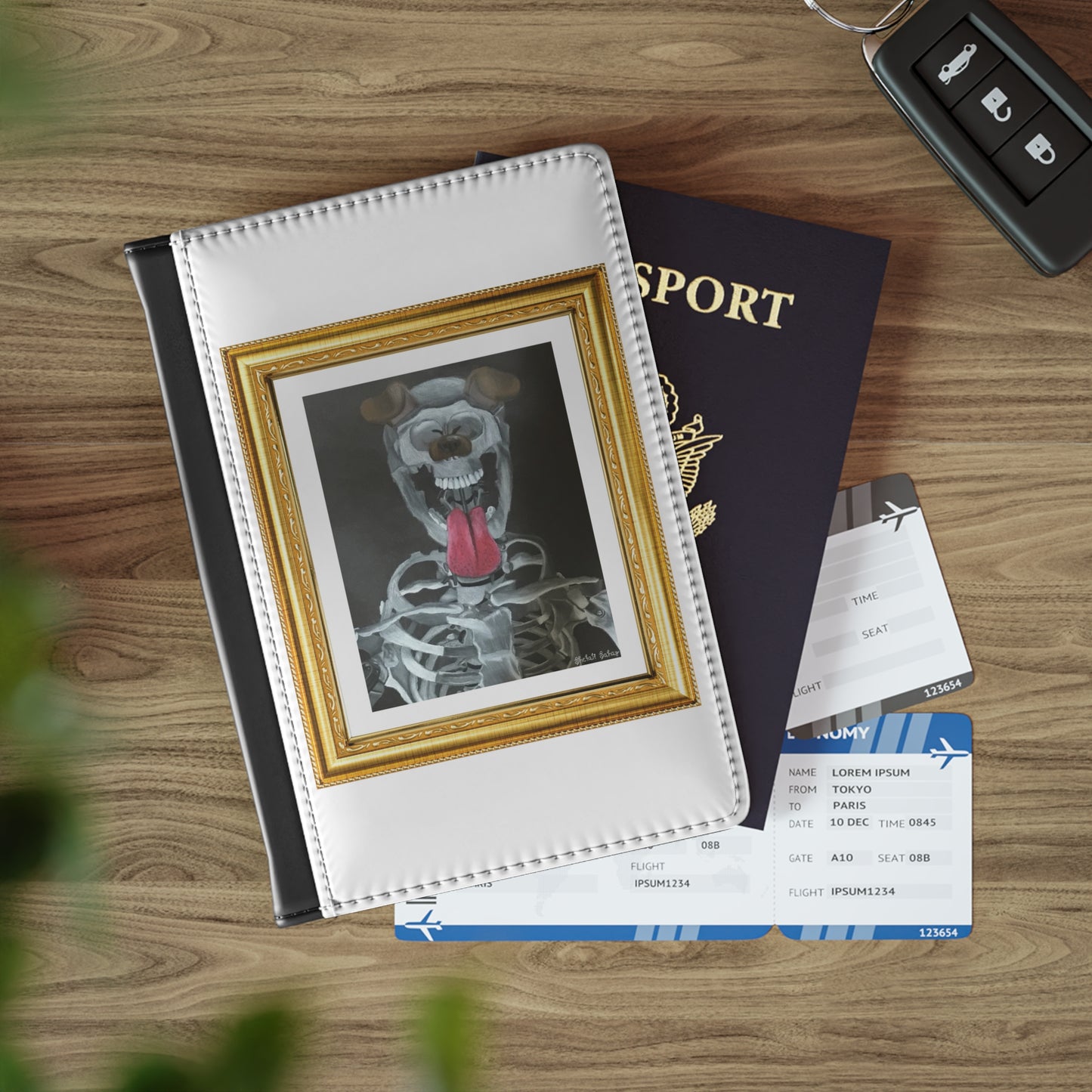 Skeleton Taking A Snapchat Selfie | Passport Cover