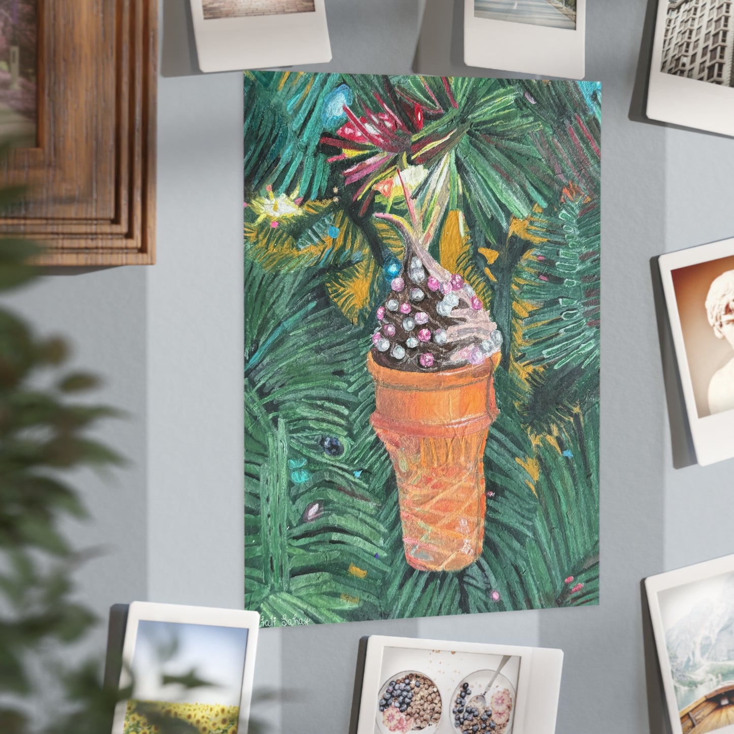 A Lifelike Ice Cream Ornament | Unframed Prints