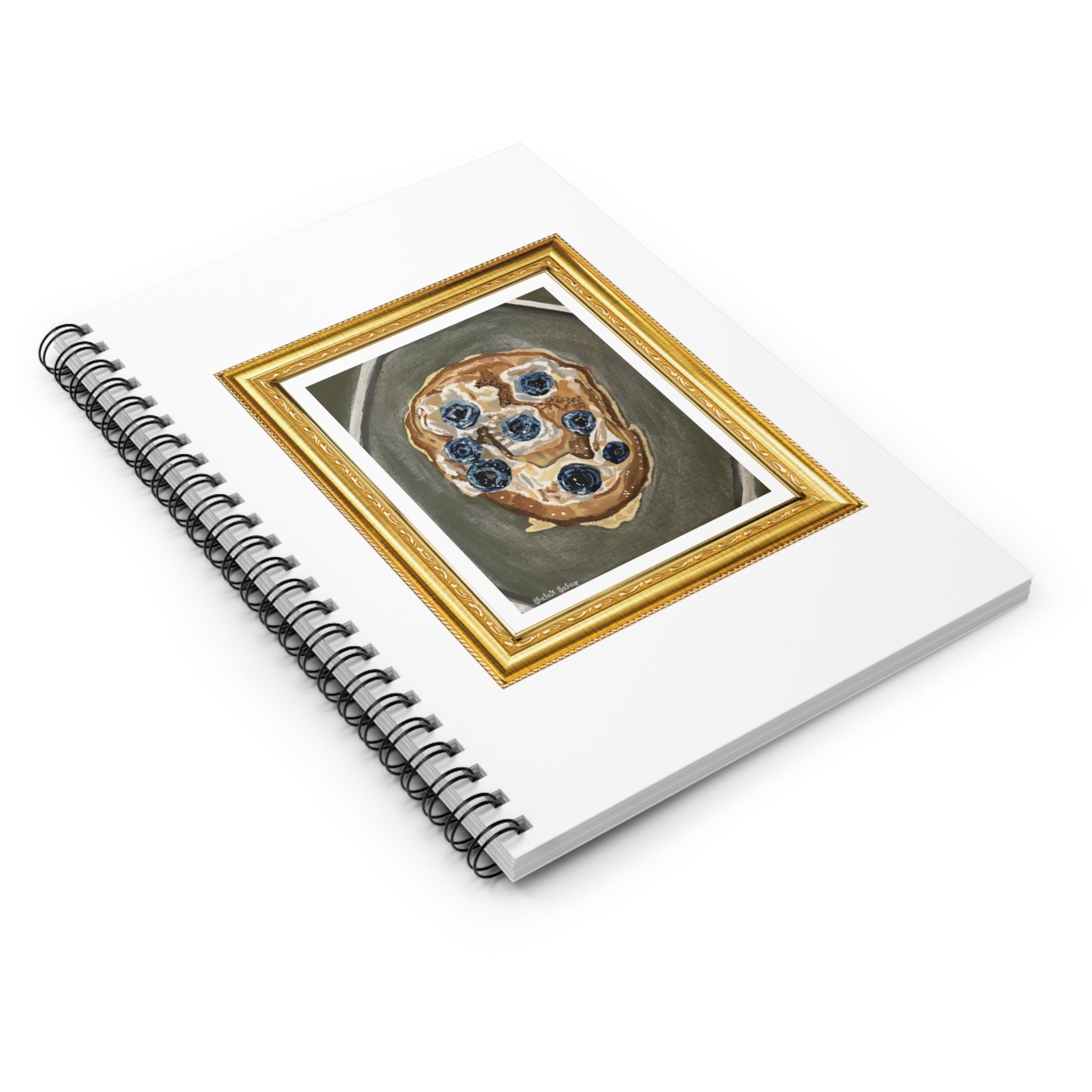 Happy Blueberry Pancake | Spiral Notebook - Ruled Line