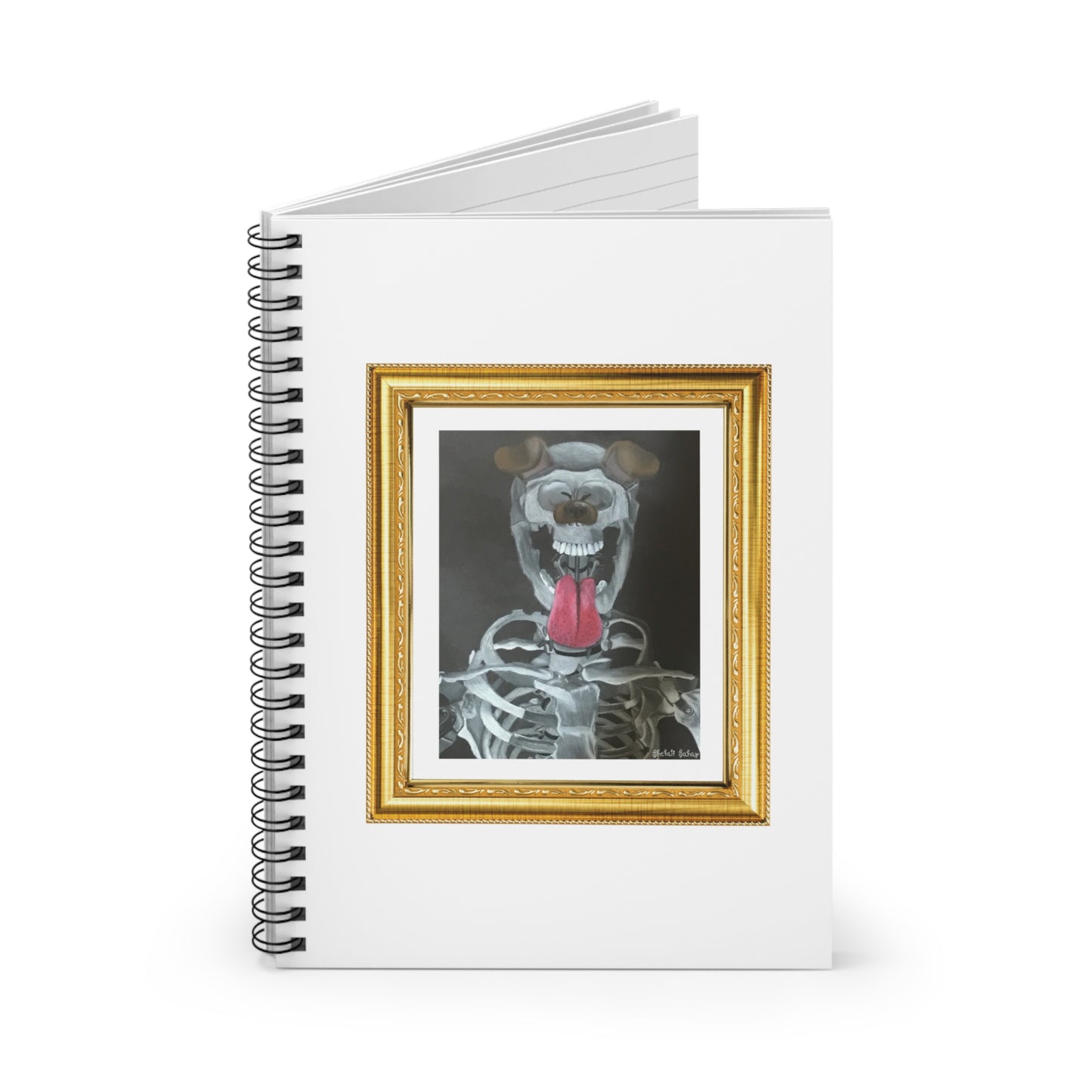 Skeleton Taking A Snapchat Selfie | Spiral Notebook - Ruled Line